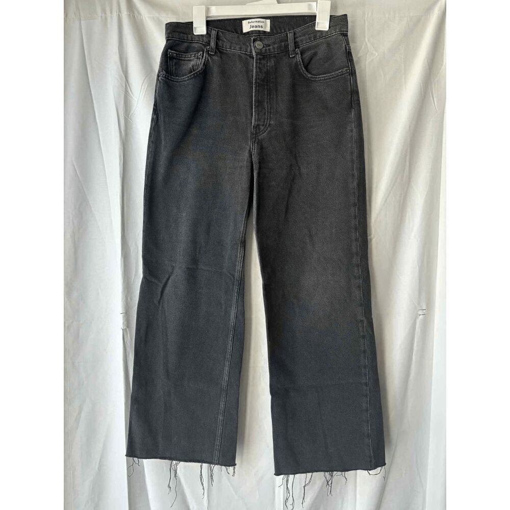 Reformation Jeans Cynthia High Rise Straight Leg Crop Jean in Monterey Size 29